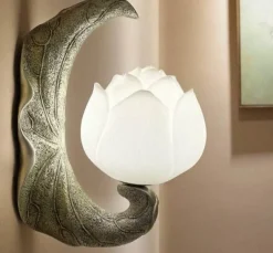 Retro Lotus Flower Wall Lamp - Vintage Home Decor Lighting