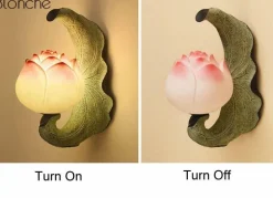 Retro Lotus Flower Wall Lamp - Vintage Home Decor Lighting