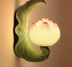 Retro Lotus Flower Wall Lamp - Vintage Home Decor Lighting