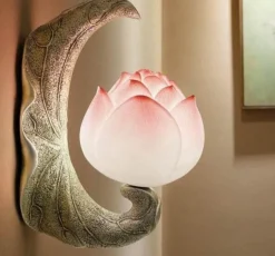 Retro Lotus Flower Wall Lamp - Vintage Home Decor Lighting