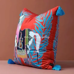 Retro Pferde Kissenbezug - Vintage Sofa Bett Dekor