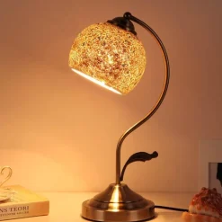 Retro Tiffany Tischlampe - Vintage Glasbeleuchtung