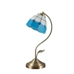 Retro Tiffany Tischlampe - Vintage Glasbeleuchtung