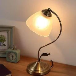 Retro Tiffany Tischlampe - Vintage Glasbeleuchtung