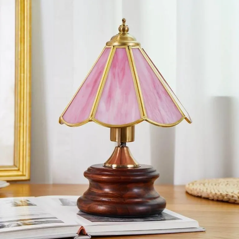 Retro Tischlampe - Vintage Glasierte Beleuchtung