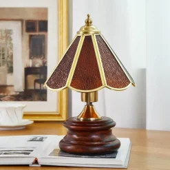 Retro Tischlampe - Vintage Glasierte Beleuchtung