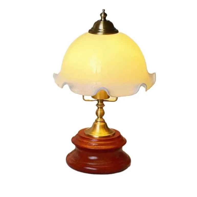 Retro Tischlampe - Vintage Glasierte Beleuchtung