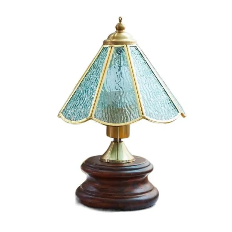 Retro Tischlampe - Vintage Glasierte Beleuchtung