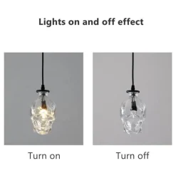 Retro Totenkopf Pendelleuchte - Vintage Glasleuchte