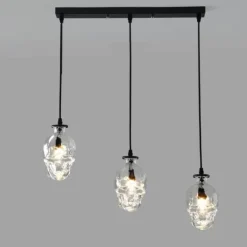 Retro Totenkopf Pendelleuchte - Vintage Glasleuchte