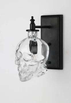 Retro Totenkopf Pendelleuchte - Vintage Glasleuchte