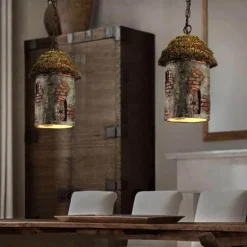 Retro Tree House Lamp - Vintage Hanging Light Fixture