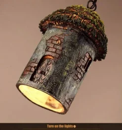 Retro Tree House Lamp - Vintage Hanging Light Fixture