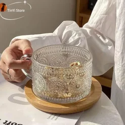 Retro-Glasbecher – hitzebeständiges Vintage-Trinkgeschirr