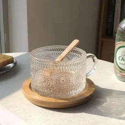 Retro-Glasbecher – hitzebeständiges Vintage-Trinkgeschirr