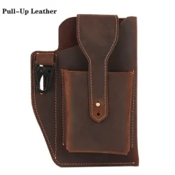 Retro-Gürteltasche aus Leder – Multifunktionaler Telefonhalter