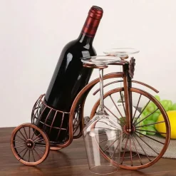 Retro-Weinregal – Eleganter Flaschen- und Glas-Organizer