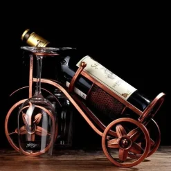 Retro-Weinregal – Eleganter Flaschen- und Glas-Organizer