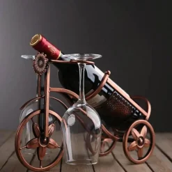 Retro-Weinregal – Eleganter Flaschen- und Glas-Organizer