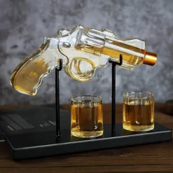 Revolver Whisky-Dekanter-Set – Einzigartiges Spirituosengeschenk mit Gläsern