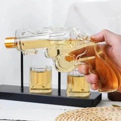 Revolver Whisky-Dekanter-Set – Einzigartiges Spirituosengeschenk mit Gläsern