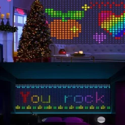 RGB Musikalische LED-Vorhanglichter - Dekorative Fenstergirlande