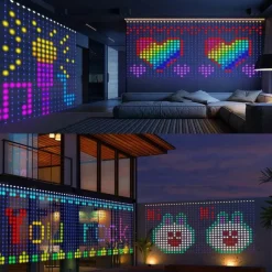 RGB Musikalische LED-Vorhanglichter - Dekorative Fenstergirlande
