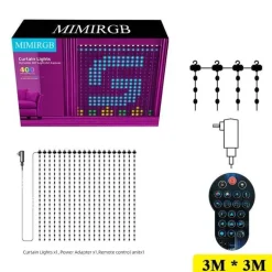 RGB Musikalische LED-Vorhanglichter - Dekorative Fenstergirlande