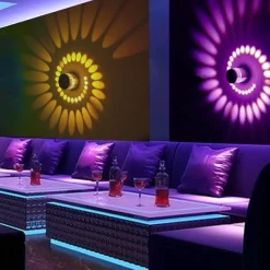 RGB Spiral Hole LED Wall Light - Fun Decorative Lighting