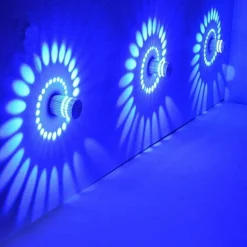 RGB Spiral Hole LED Wall Light - Fun Decorative Lighting