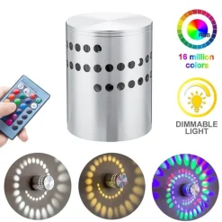 RGB Spiral Hole LED Wall Light - Fun Decorative Lighting