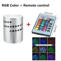 RGB Spiral Hole LED Wall Light - Fun Decorative Lighting