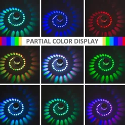 RGB Spiral Hole LED Wall Light - Fun Decorative Lighting
