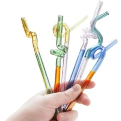 Rührstab mit Blumengriff aus Glas – Kaffee-Cocktail-Mixologie-Werkzeug