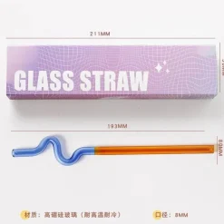 Rührstab mit Blumengriff aus Glas – Kaffee-Cocktail-Mixologie-Werkzeug