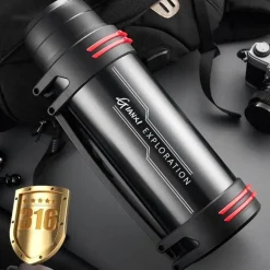 Riesige Edelstahl-Thermosflasche – Isolierter Getränkebehälter