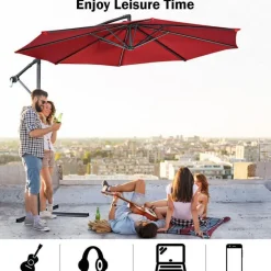 Riesiger Hängeschirm für den Außenbereich – UV-beständiger Terrassenschirm