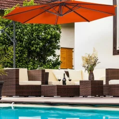 Riesiger Hängeschirm für den Außenbereich – UV-beständiger Terrassenschirm