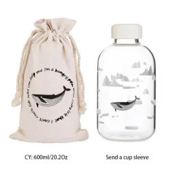 Robbenwal-Wasserflasche mit Hülle – Kreatives Camping-Trinkgeschirr