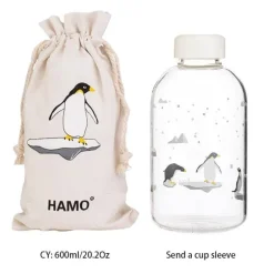 Robbenwal-Wasserflasche mit Hülle – Kreatives Camping-Trinkgeschirr