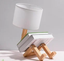 Robot Table Lamp - Creative Book Holder Design