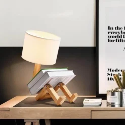 Robot Table Lamp - Creative Book Holder Design