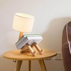 Robot Table Lamp - Creative Book Holder Design