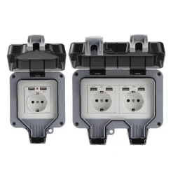 Robuste, wasserdichte Steckdosenabdeckung – Elektrischer Schutz im Außenbereich