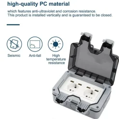 Robuste, wasserdichte Steckdosenabdeckung – Elektrischer Schutz im Außenbereich