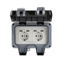 Robuste, wasserdichte Steckdosenabdeckung – Elektrischer Schutz im Außenbereich