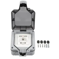 Robuste, wasserdichte Steckdosenabdeckung – Elektrischer Schutz im Außenbereich