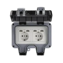 Robuste, wasserdichte Steckdosenabdeckung – Elektrischer Schutz im Außenbereich