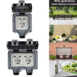 Robuste, wasserdichte Steckdosenabdeckung – Elektrischer Schutz im Außenbereich