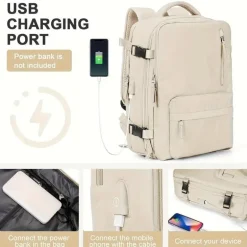 Robuster Reiserucksack, Laptop-Hülle, USB-Anschluss, Trolley-Hülle